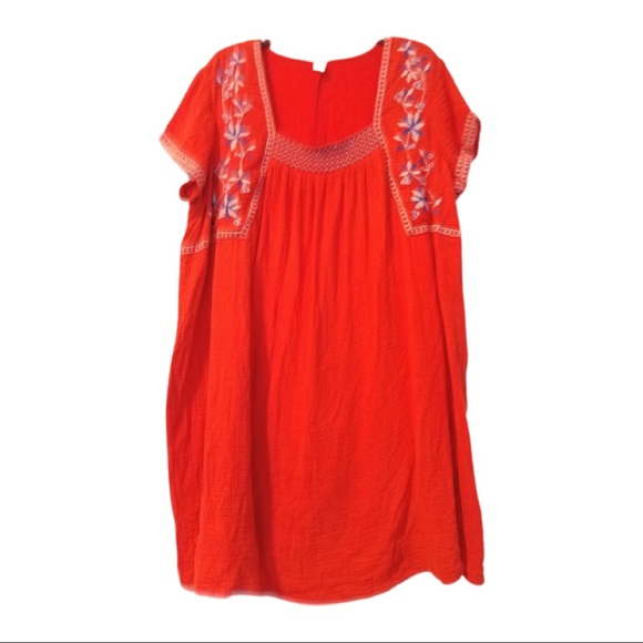 Old Navy Embroidered Cotton Shift Dress Sz XXL - Picture 1 of 7